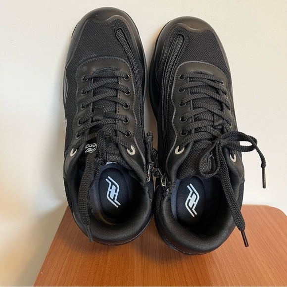 Friendly Voyage Shoes - Black Lace Up And Zipper Sneakers Men’s size 8 Women’s 9 - Picture 3 of 7